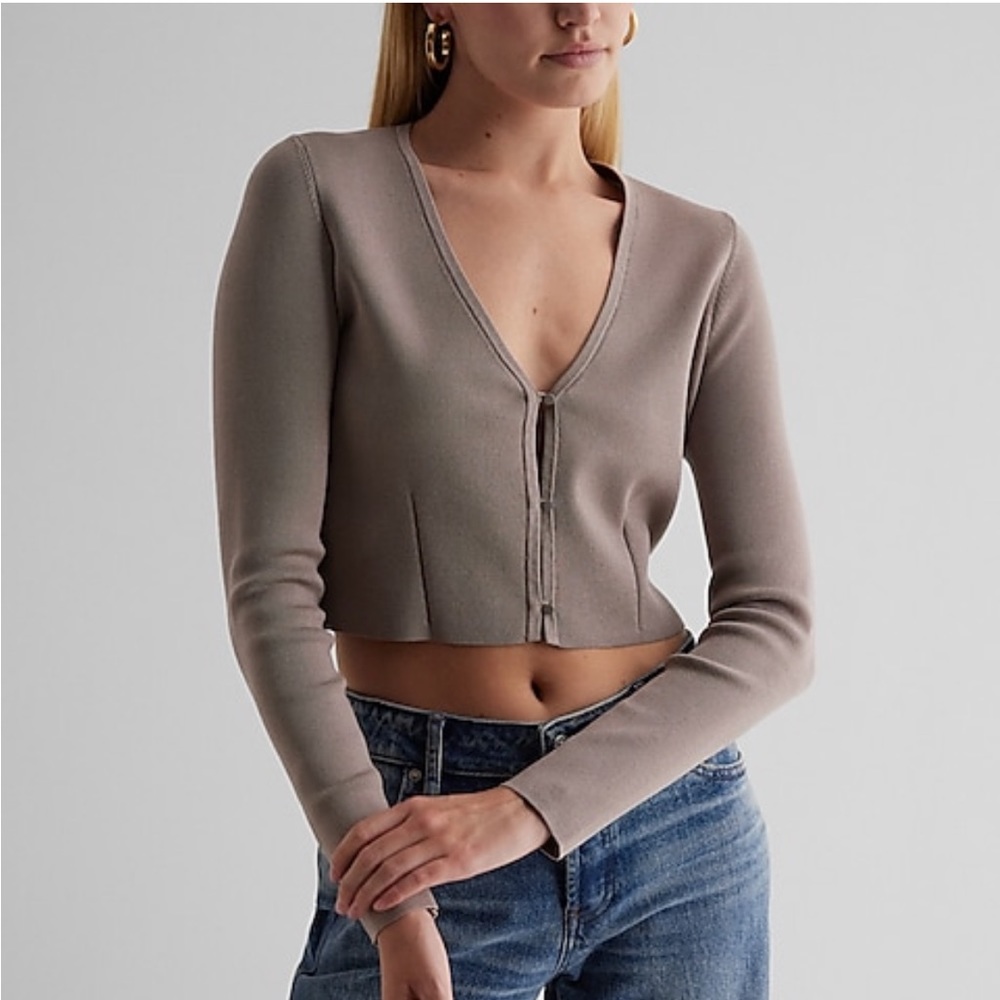 NWOT Express Cutout Cropped Cardigan M/L